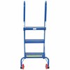 Vestil 3 Step Folding Ladder with Wheels FLAD-3